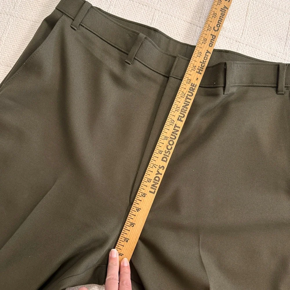 VTG Levi's Action Slacks 38x30 Olive Green Brown Made USA Dress Pants Grandpa